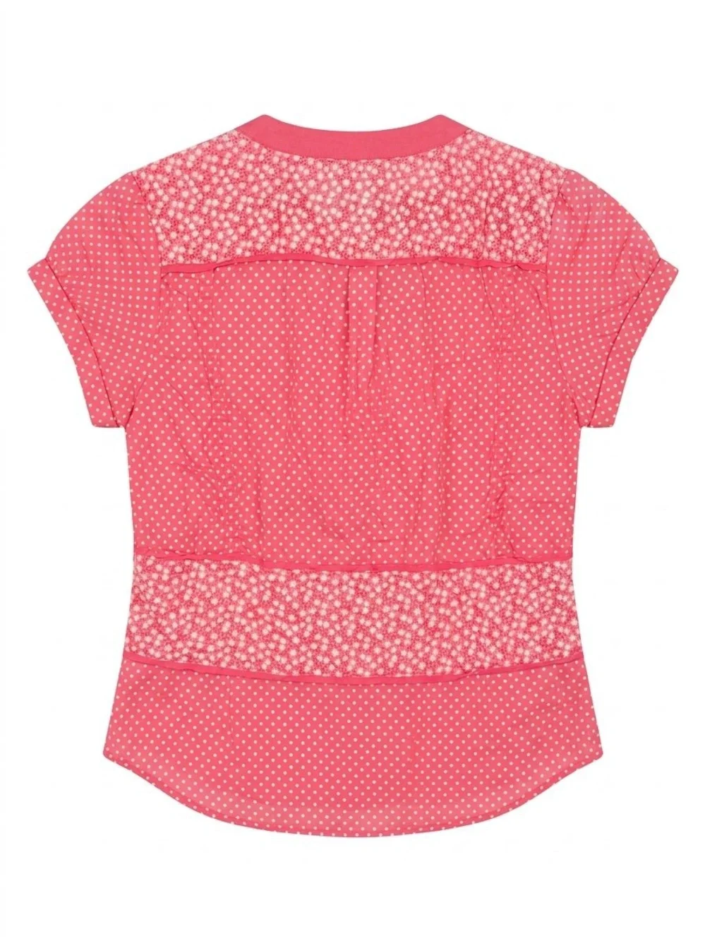 Austin Clothing Co. Coral Pink Short-Sleeve Button Front Top